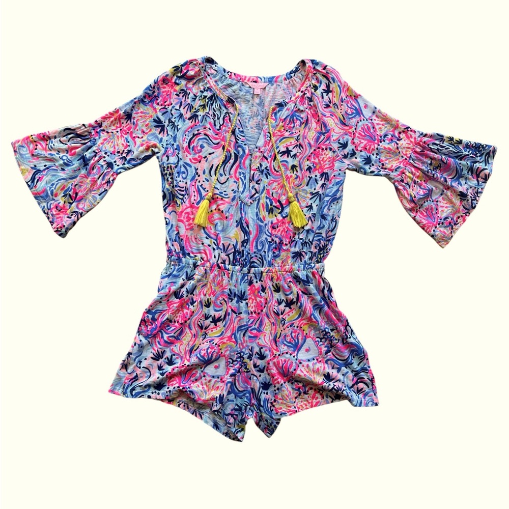 Lilly Pulitzer Del Lago Romper So Sofishisticated Medium - Picture 4 of 14